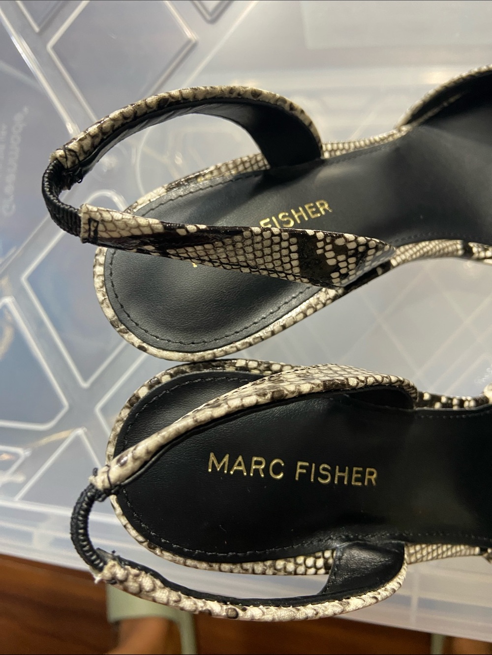 Marc Fisher Hadya Snake Print Slingback Pumps – Size 8.5 - Picture 4 of 13